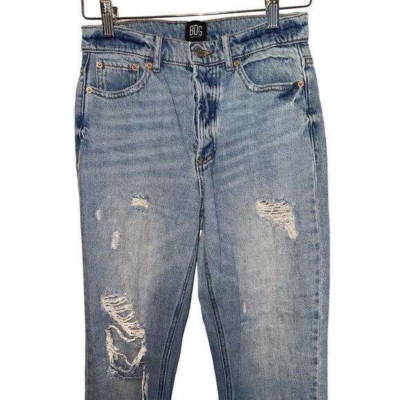 BDG Urban Outfitters Slim Straight Classic Distressed Hidden Button Fly Jeans 26 - Picture 4 of 13